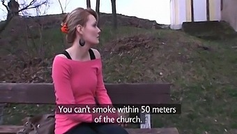 Meggie, A Publicagent, Engages In Sex-For-Cash Behind A Church For Your Viewing Pleasure