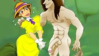 Famous Cartoon Sex Scene Featuring Tarzan And Jane In A Hardcore Orgy