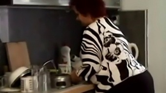 Chubby Granny Gets Pounded In The Culinary Room