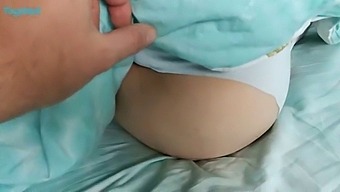 Stretching Her Pussy With A Huge Dildo To Wake Her Up