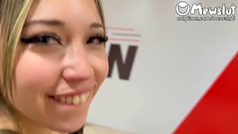Teen Girl Gets Creampied In Public Bathroom During Date