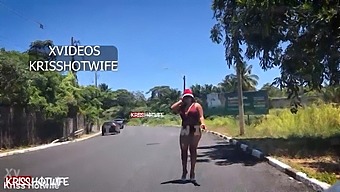 Naked Woman In Hot Car Action: Kriss Hotwife And Salvador Bahia'S Christmas Special