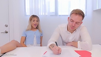 A Seductive Blonde Sorority Sister Gets Schooled In Pleasure By Her Tutor