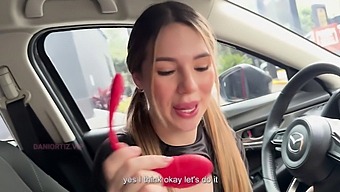 Dani Ortiz Pleasures Herself With A Loveense While Driving