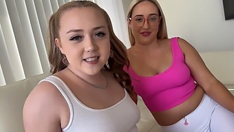 Big-Butted Step Sisters Eva Nyx And Brookie Blair Engage In Playful Roleplay