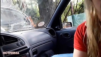 Hot Blonde Gives A Blowjob To A Stranger In The Street